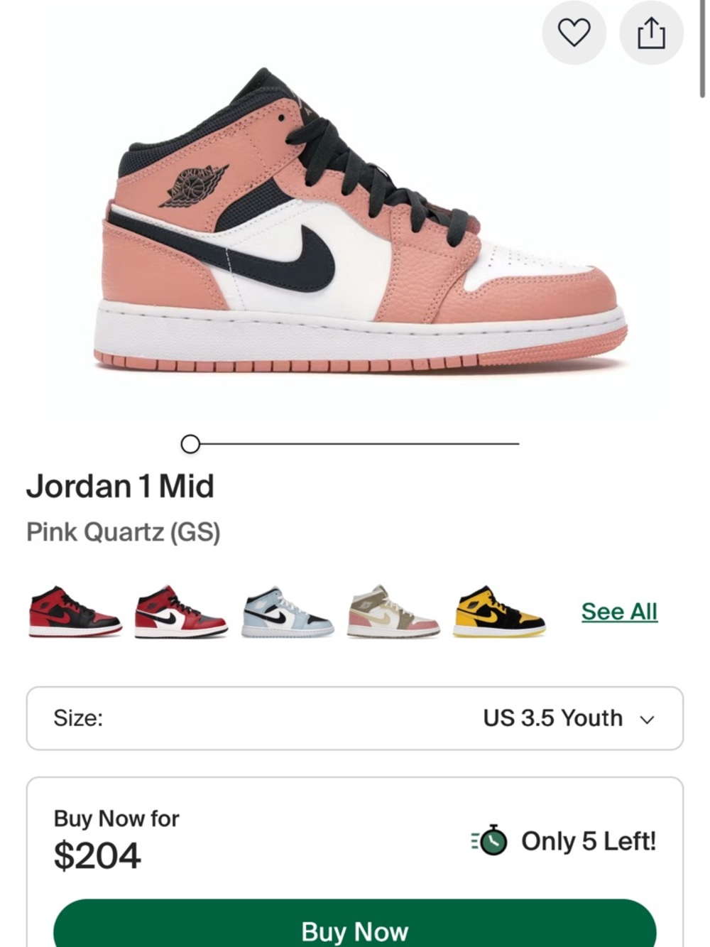 Limited edition drop Jordan 1 Mid Black and Pink Women's Sneakers